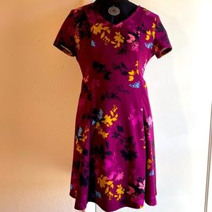 Maroon Floral Dress